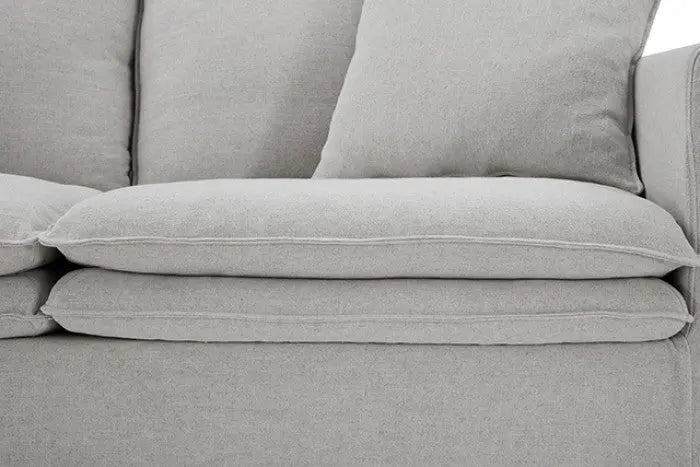 Vara Sofa – Light Gray Linen with Feather Blend Cushions Denmark Home