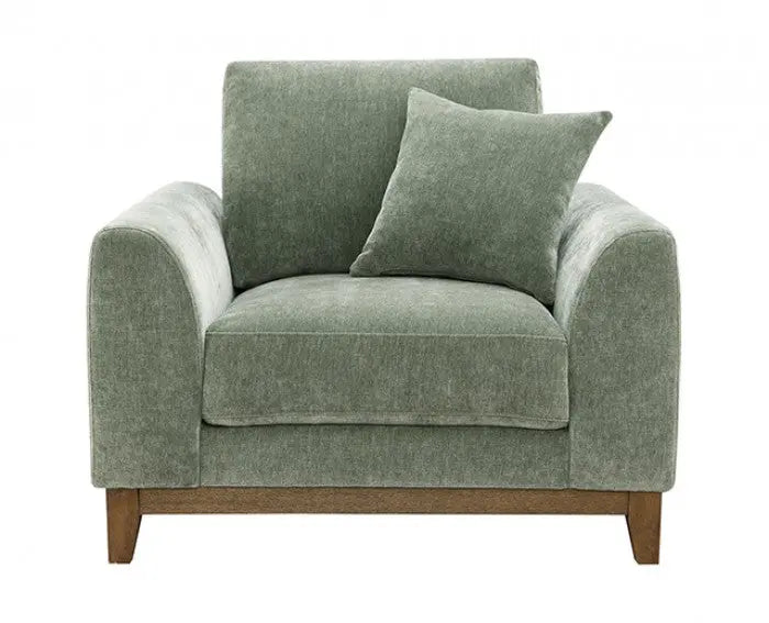 Aaro  Chair – Olive Green with Warm Walnut Trim Denmark Home
