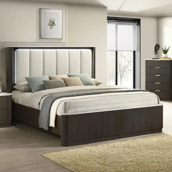 Stellan 5-Piece Queen Bedroom Set with 2 Nightstands – Dark Walnut Denmark Home