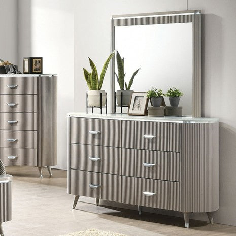 Vireo Dresser – Light Gray with Cultured Stone Top