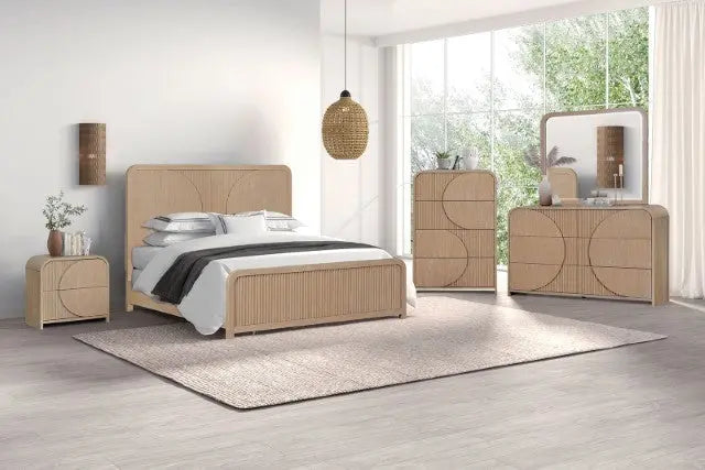 Norvik Reeded Panel Bed – Natural (Queen / Eastern King) Denmark Home