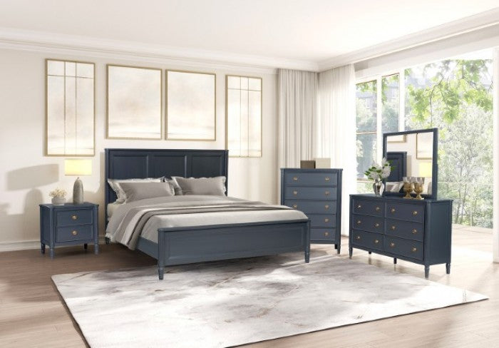 Aurelio 5-Piece Queen Bedroom Set – Malta Blue (Modern French)