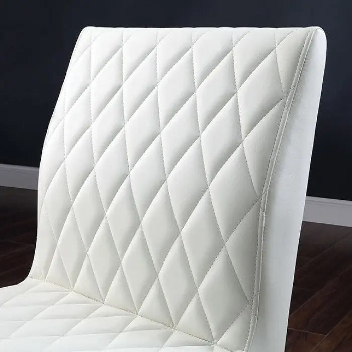 Karo Dining Side Chair – Ivory with Black Frame Denmark Home