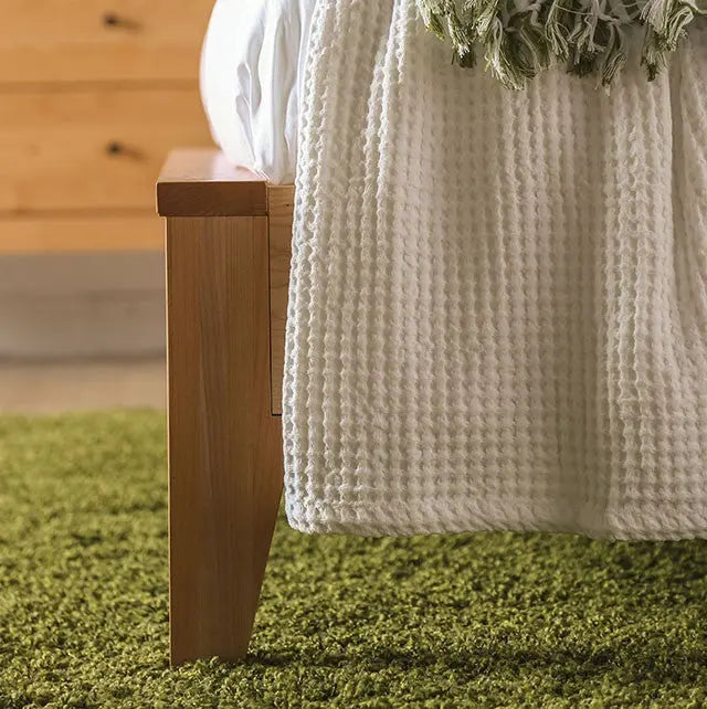 Skara Solid Wood Platform Bed – Light Oak, Mid-Century Modern Denmark Home