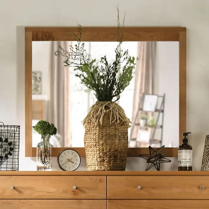 Skara Solid Wood Mirror – Light Oak Denmark Home