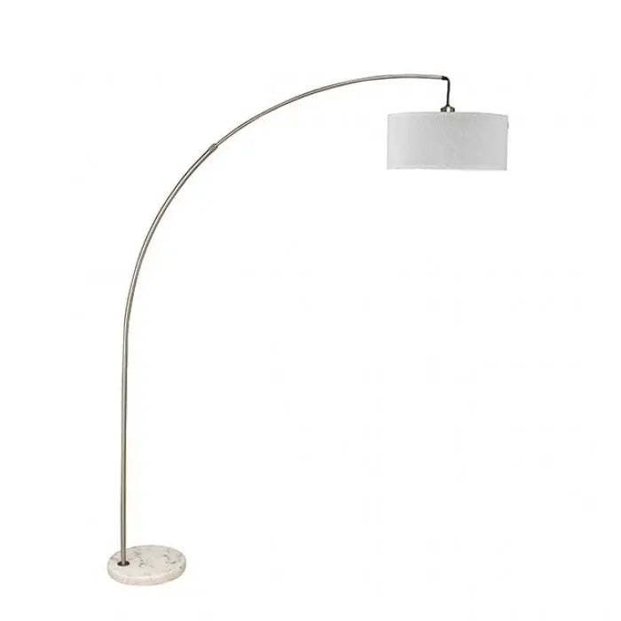 Marcell Arch Floor Lamp – Brushed Steel with Marble Base Denmark Home