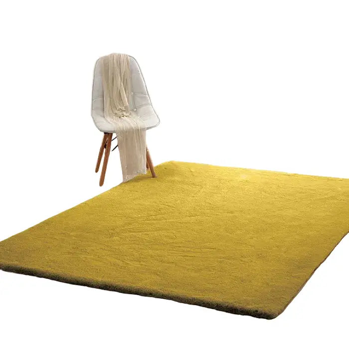 Leon plush Area Rug – Gold Faux Chinchilla Texture Denmark Home