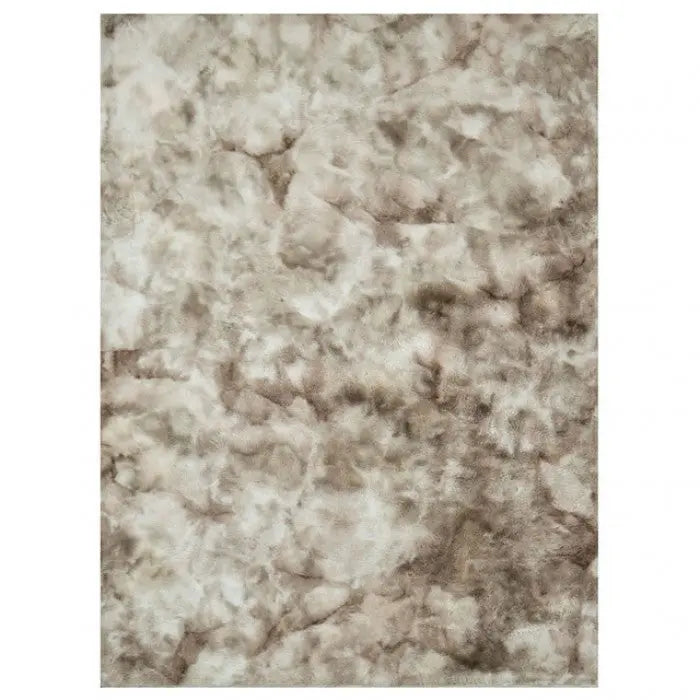 Manifest Faux Rabbit Fur Area Rug – Tie-Dye Beige Denmark Home