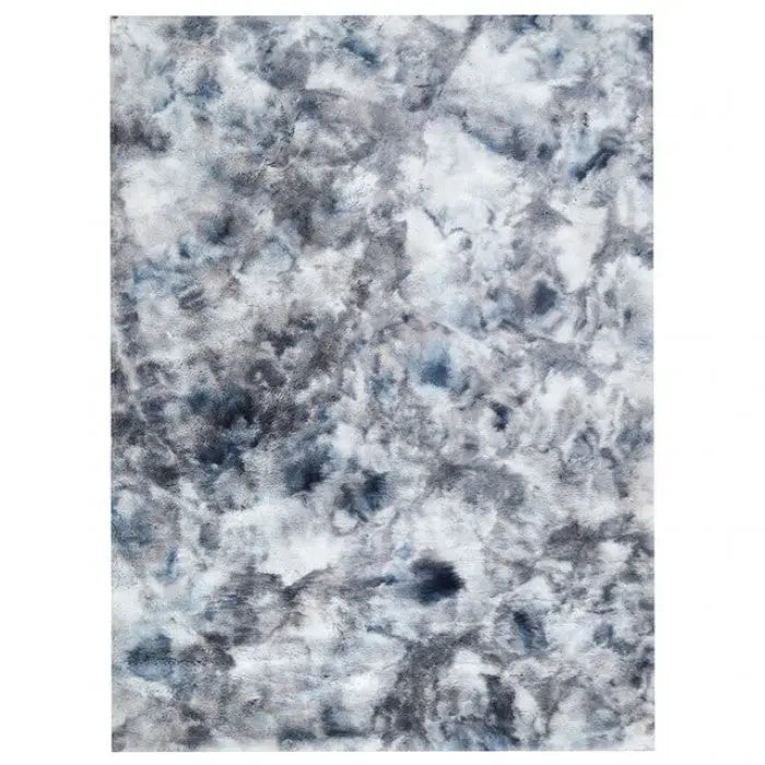 Manifest faux Rabbit Fur Area Rug – Tie-Dye Gray Denmark Home