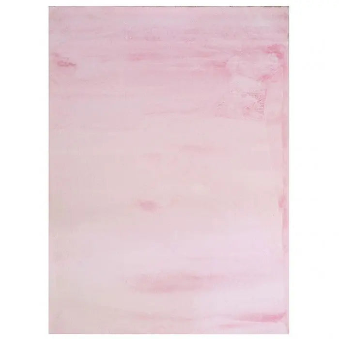 Manifest faux Rabbit Fur Area Rug – Tie-Dye pink Denmark Home