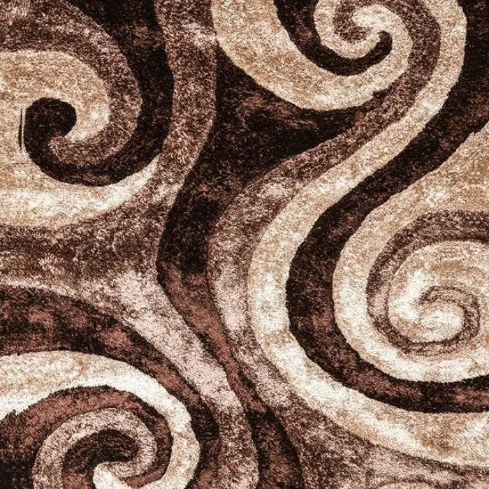 Terrain Contemporary 3D Area Rug – Brown & Beige Denmark Home