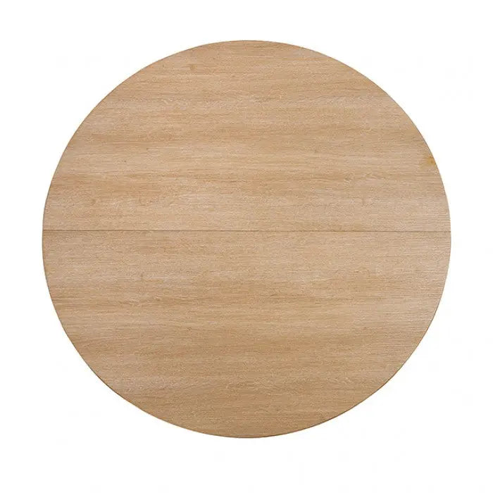 Norvik Round Dining Table – Natural Finish with U-Shaped Pedestal Base Denmark Home