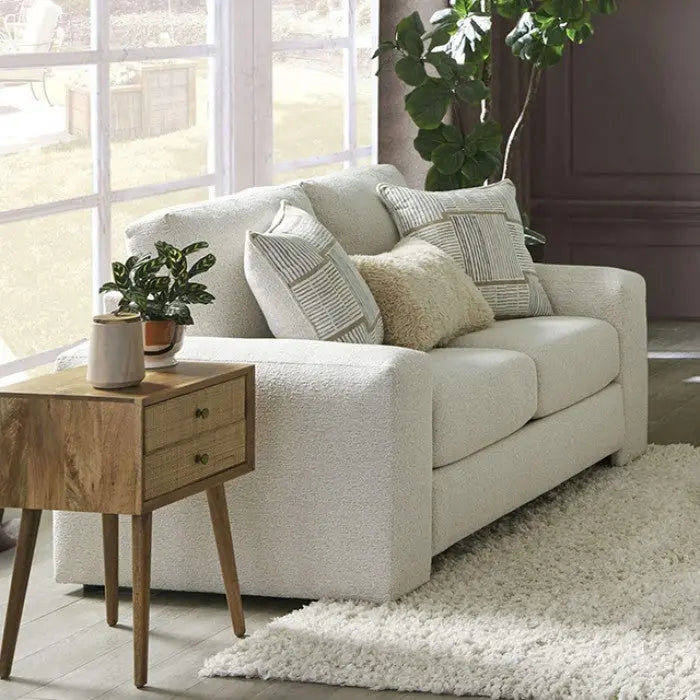 Lysa Loveseat – Plush Chenille, Cream / Beige Denmark Home