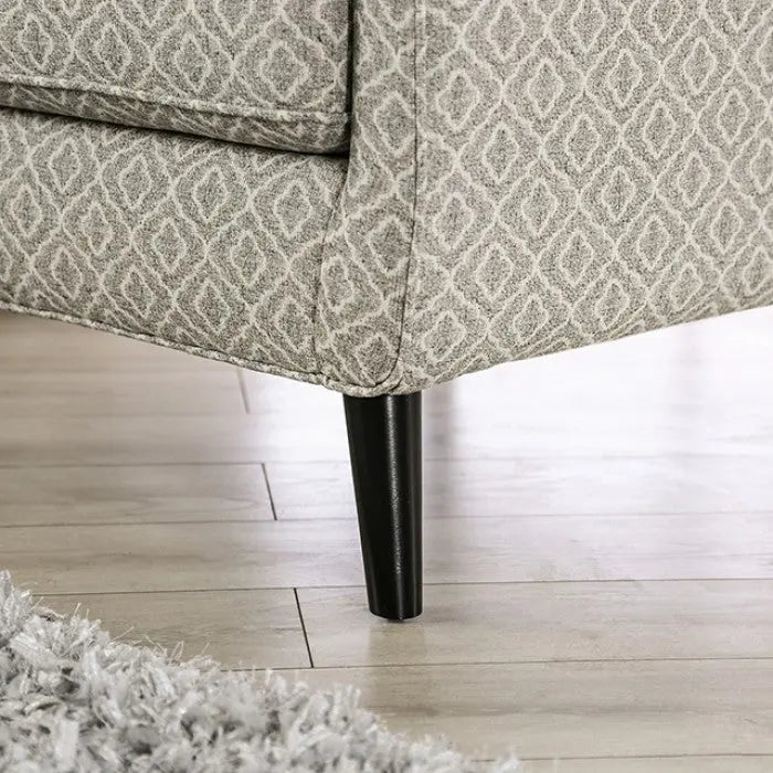 Torin Arm Chair – Gray Linen with Gold Accents Denmark Home